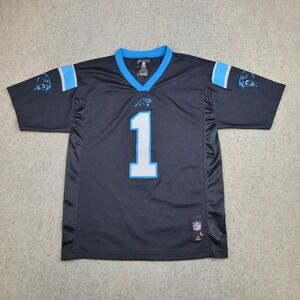 Carolina Panthers Cam Newton Jersey #1 Youth Large Black Performance NFL Apparel